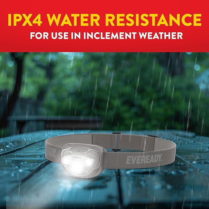 EVEREADY LED Headlamps Pro200, IPX4 Water Resistant, Bright and Durable Head Lights for Camping, Hiking, Emergency Power Outage (Batteries Included)| (Pack of 20)