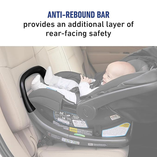 Graco SnugRide SnugFit LX Infant Car Seat, Baby Car Seat with Anti-Rebound Bar for Extra Safety, SnugLock Easy Install Carseat, 1-Hand Adjustable Handle, No-Rethread Harness, Baby Essentials, Pierce