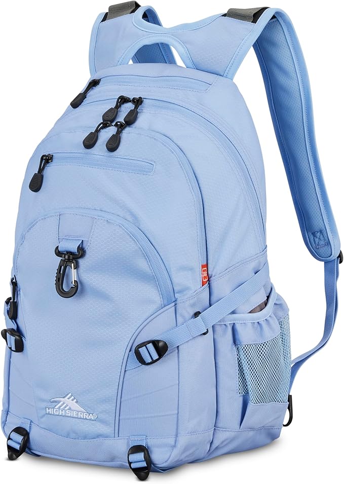 High Sierra Loop-Backpack, School, Travel, or Work Bookbag with tablet-sleeve, Cornflower Blue, One Size