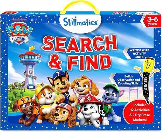 Skillmatics Search and Find PAW Patrol Educational Game - Reusable Preschool Learning Activities, Perfect for Toddlers & Kids Who Love Toys, Art & Crafts, Gifts for Boys & Girls Ages 3, 4, 5, 6