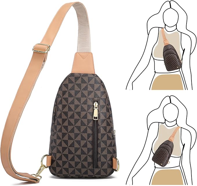 INICAT Crossbody Sling Bags Fanny Packs Valentine's Day Gifts Vegan Leather Travel Vacation Essentials Purses Women