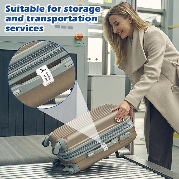 1000 Pcs Paper Hotel Luggage ID Tags with Transfer Tape On Back Luggage Tags Bulk Black Baggage Claim Check Tags Serial Numbering Claim Ticket Baggage Identification for Suitcase Motel Bag Storage