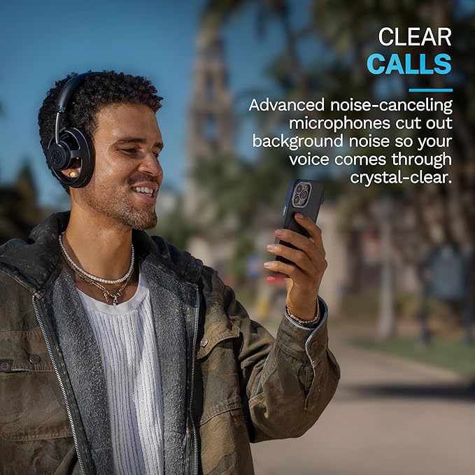 JLab JBuds Open Wireless Headphones, Black, Open-Back, Immersive Sound, Dual Coaxial 35mm + 12mm Drivers, Comfortable Breathable Open Fit, All Day Listening 24 Hour Playtime, Customize App