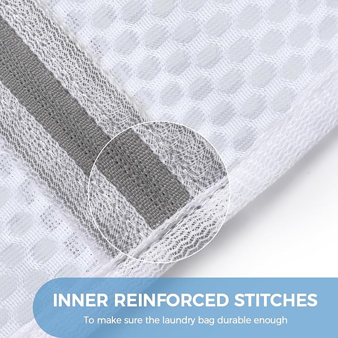 BAGAIL Laundry Bags Mesh Wash Bag for Intimates Lingerie and Delicates,3Pcs(Honeycomb, 1S, 1M, 1L)