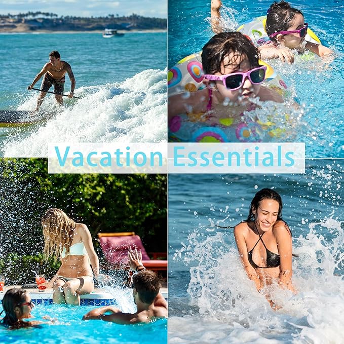 2 Pack Waterproof Phone Pouch with Adjustable Lanyard for iPhone 17 16 15 14 13 12 Pro Max, Samsung Galaxy S25/S24 up to 7.5", IPX8 Cellphone Water Proof Phone Case Dry Bags Black/Green