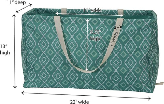 Household Essentials Teal Diamond Krush Container All-Purpose Utility Tote