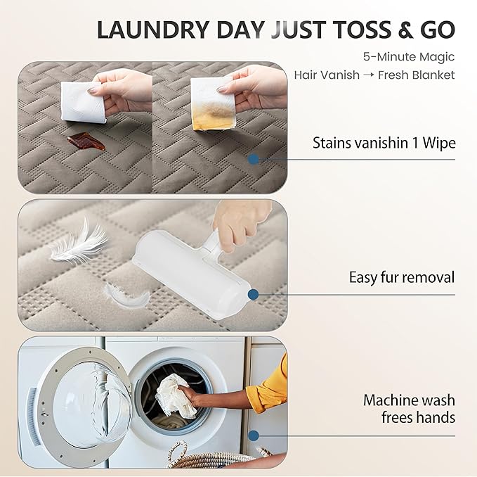 gogobunny Waterproof Dog Bed Cover Pet Blanket for Furniture Bed Couch Sofa Reversible (Dark Stone/Light Stone, 30x70 Inch (Pack of 1))