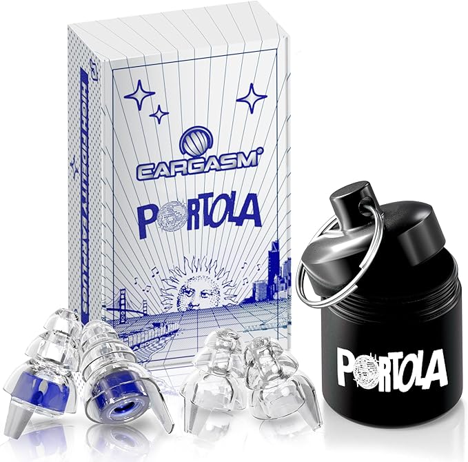 Eargasm High Fidelity Earplugs: Portola Festival Edition - Noise Reducing Ear-Plugs for Hearing Protection at Music Festivals, Loud Environments, Concerts, Live Events, Sporting Events