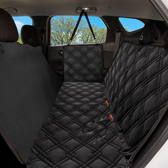 Meadowlark Dog Car Seat Cover, X-Large Heavy Duty Pet Seat Cover for Back Seat, Extra Padded Non-Slip Dog Hammock, Water-Resistant Back Seat Protector for Cars Trucks and SUVs (64” W x 60" L)