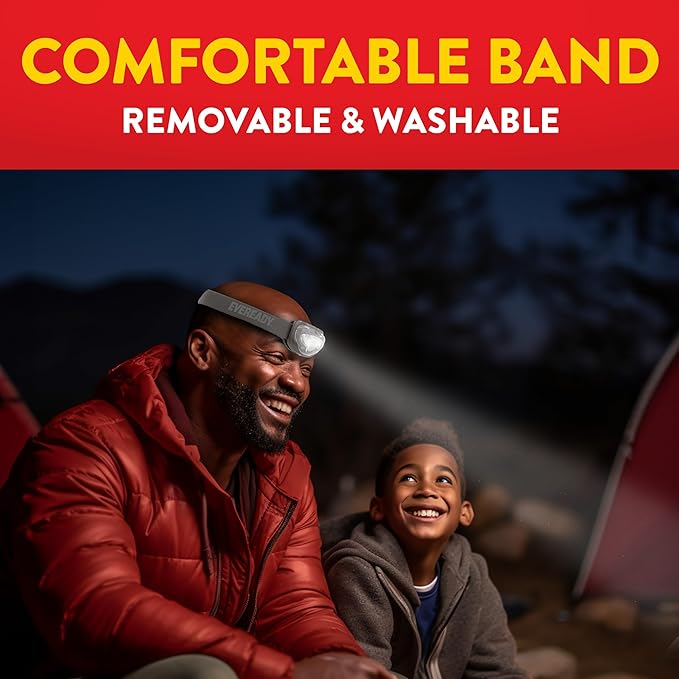 EVEREADY LED Headlamps Pro200, IPX4 Water Resistant, Bright and Durable Head Lights for Camping, Hiking, Emergency Power Outage (Batteries Included)| (Pack of 20)