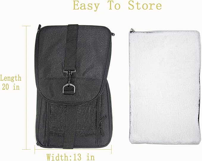 Soft Sided Carrier for Small Medium Cats Dogs,Removable Pad Collapsible Travel Pet Carrier Large Purple