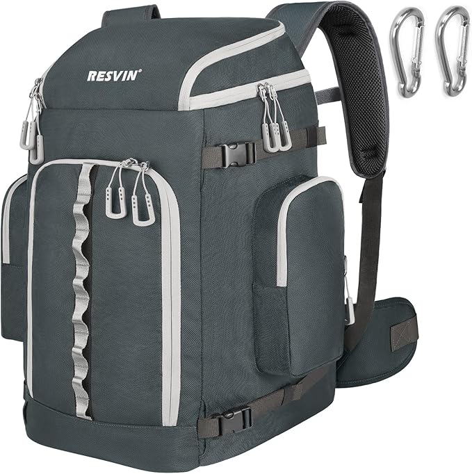 Ski Boot Bag, 65L Durable Travel Backpack, 1680D Nylon Waterproof Snowboard Boot Bag, Skiing and Snowboarding Travel Luggage for Helmet, Goggles, Gloves, Outerwear & Accessories