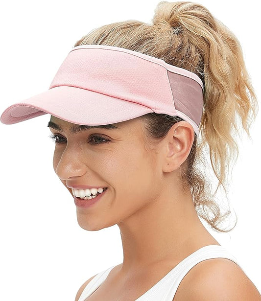 Sun Visor Hats for Men Women Lightweight Portable Stretchy Sun Hat for Running Tennis Golf