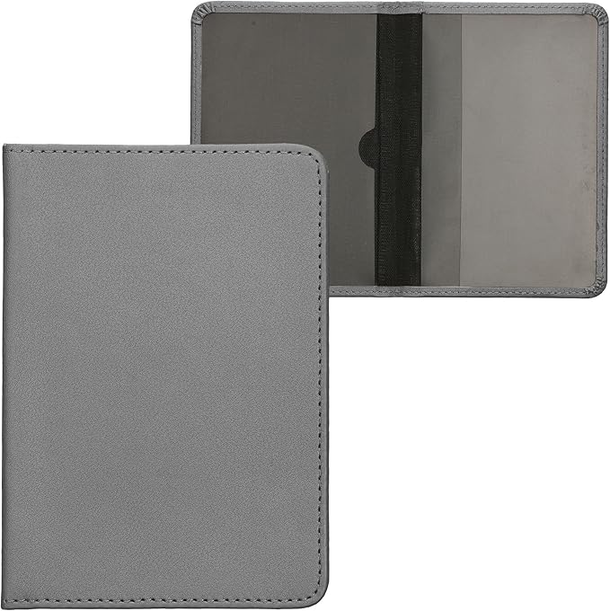 kwmobile Registration and Insurance Holder - Car Document Holder for Vehicle Documents and Cards - PU Leather - Black