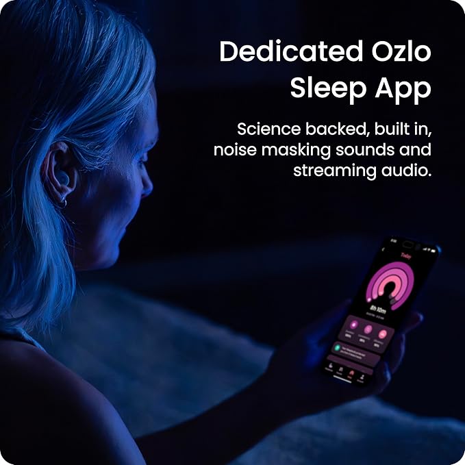 Ozlo Sleepbuds® | Comfortable Side Sleeper Headphones | Up to 10 Hours of Bluetooth LE Streaming | Science-Backed Sleep Sounds | Snore Blocking Comfortable Earbuds