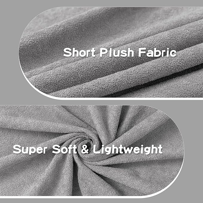 MEETSKY Couch Cover for 2 Cushion Sofa, Washable Cat Scratch Proof Sofa Covers Love Seat L Shape Soft Sectional Sofa Slipcover Furniture Protector for Dogs Pets Kids, 71" x 102", Light Grey