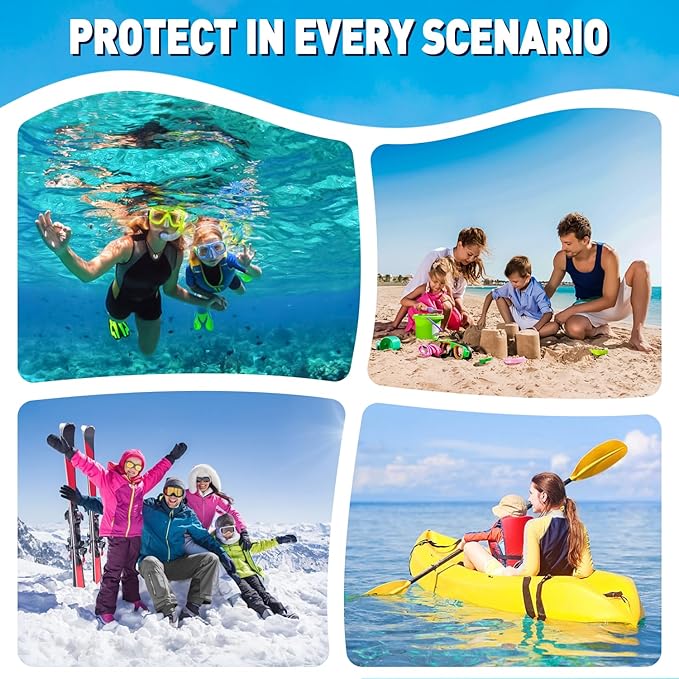 Hiearcool Waterproof Phone Pouch, Waterproof Phone Case with Crossbody Lanyard Compatible for iPhone 17 16 15 14 13 Pro Max Up to 8.3", Cellphone Dry Bag Travel Essentials for Beach -Clear-2Pack