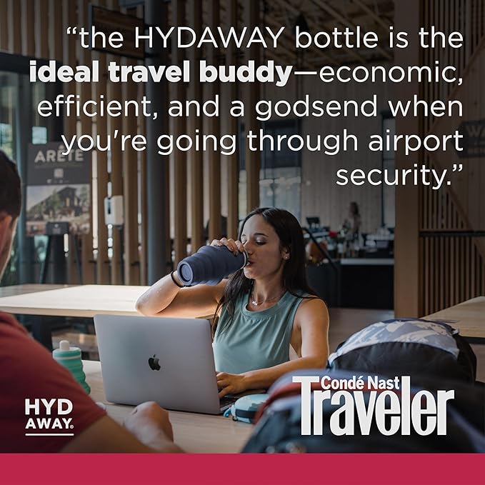 HYDAWAY 25oz Collapsible Water Bottle - BPA-Free, Leakproof, Lightweight, and Space-Saving - Perfect for Hiking, Travel, and All-Day Hydration