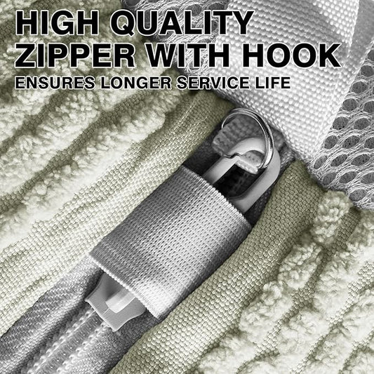 Shoe Washing Machine Bag 2PCS Shoe Laundry Bag for Washer and Dryer Deep Clean for Tennis Shoes, Sneakers and Slippers with Self-locking Zipper (Beige)