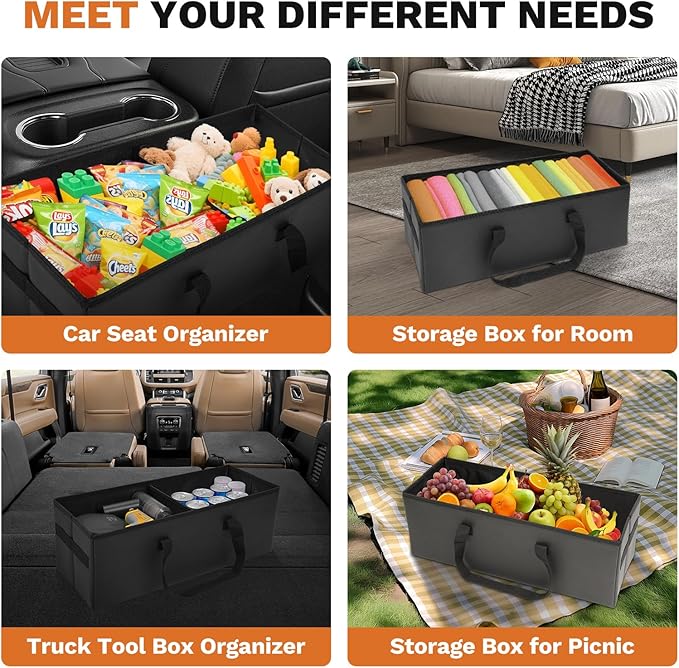 Shademax Car Seat Organizer for Subaru Ascent 2019-2025 2026 Accessories, Ascent Backseat Organizer Car Console Organizer for Kids Toys, Baby Supplies, Dog Toys, Travel Storage Box