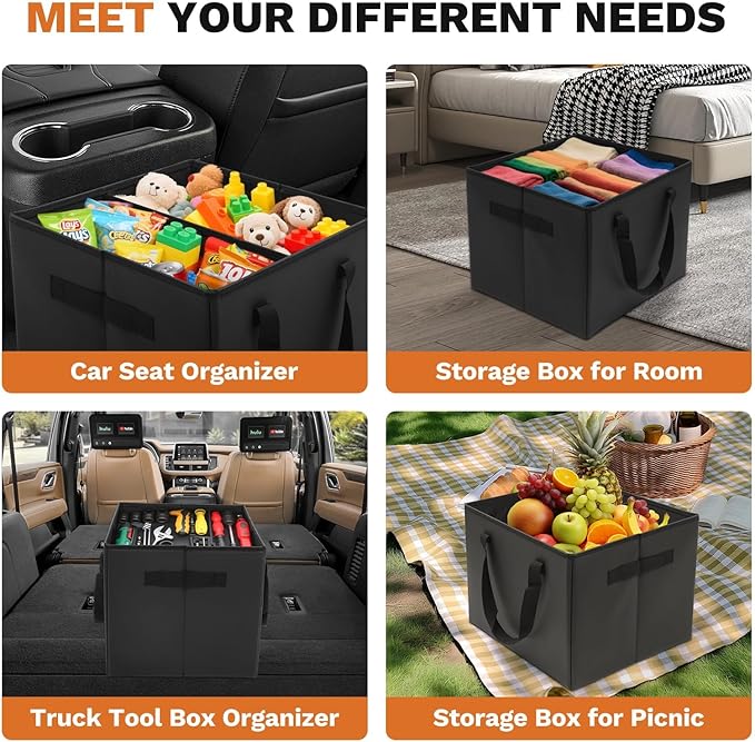 Shademax Car Seat Organizer for Chevy Suburban Tahoe 2021-2025 2026 Accessories Suburban Backseat Storage Box Car Console Organizer for Kids Toys, Baby Supplies, Dog Toys, Snack Travel Storage Box