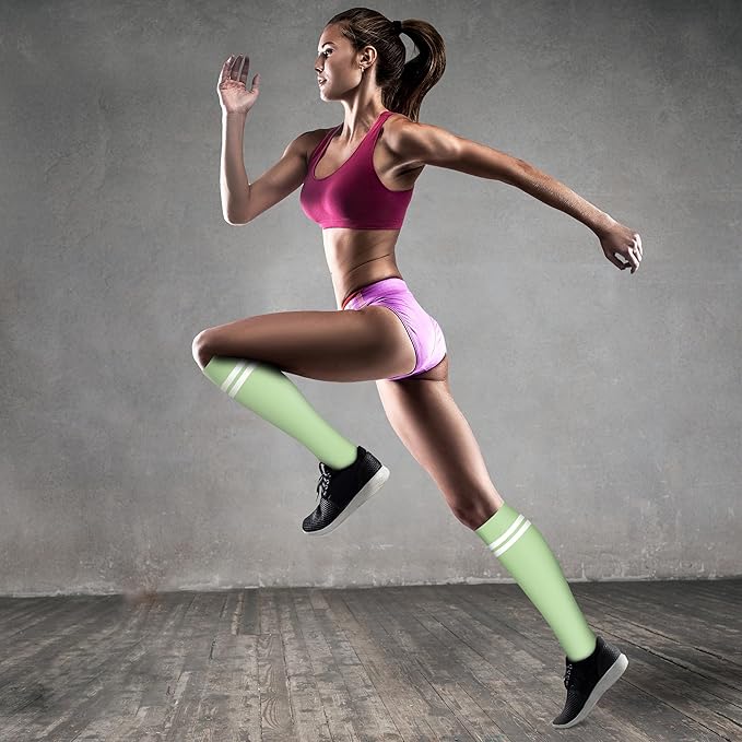 QUXIANG Copper Compression Socks for Women & Men Circulation (8 Pairs) - Best for Running Athletic Cycling - 15-20 mmHg