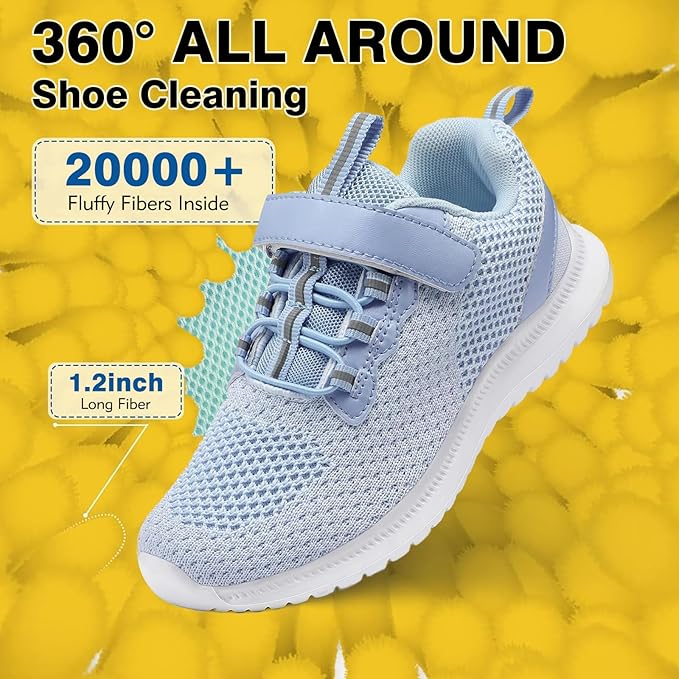 Shoe Washing Machine Bag 2PCS Shoe Laundry Bag for Washer and Dryer Deep Clean for Tennis Shoes, Sneakers and Slippers with Self-locking Zipper (Yellow)