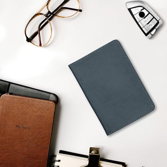 kwmobile Registration and Insurance Holder - Car Document Holder for Vehicle Documents and Cards - PU Leather - Black