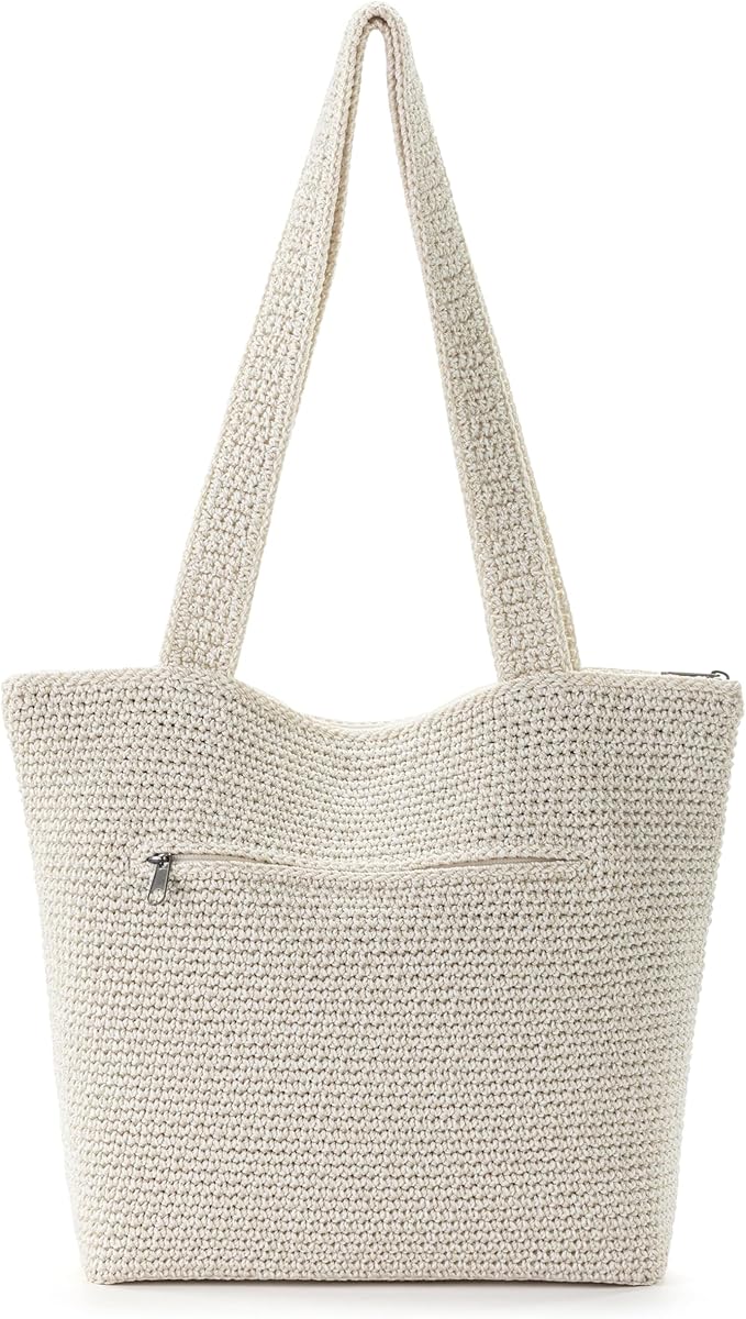 The Sak Casual Classics Tote Bag - Hand Crochet Woman's Purse For Everyday, Travel, Beach Bag - Handbag With Shoulder Straps