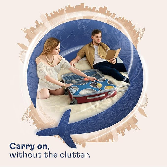 Shacke Premium 8 Packing Cubes Set - Lightweight Mesh Travel Luggage Organizers with Laundry Bag, 8-Piece Suitcase Storage System (Navy)