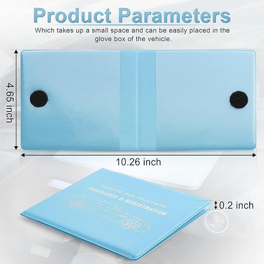 UYYE Car Registration and Insurance Card Holder, Vehicle Glove Box Car Organizer, Interior Car Accessories for Documents, Cards, License - 2 Pack