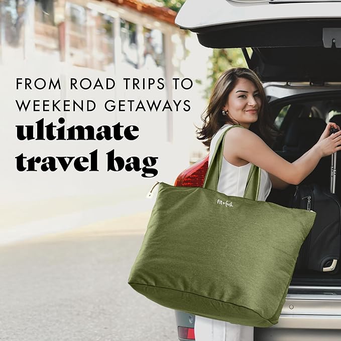 Fit & Fresh Large Beach Bag for Women - Extra Large Travel Tote With Pockets