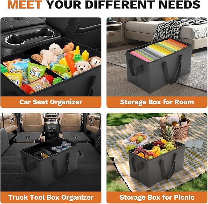 Shademax Car Seat Organizer for Chrysler Pacifica 2017-2025 2026 Accessories Backseat Organizer Car Console Organizer for Kids Toys, Baby Supplies, Dog Toys, Snack Organizer, Travel Storage Box