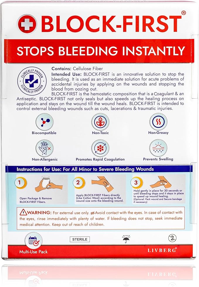 Advanced First Aid Kit– Stops Bleeding Instantly & Prevents Stitches, Emergency Trauma Medical Kit for Home, Car, Travel, Camping, Hiking, Office, Sports, Outdoor Survival, Multi-Use Pack