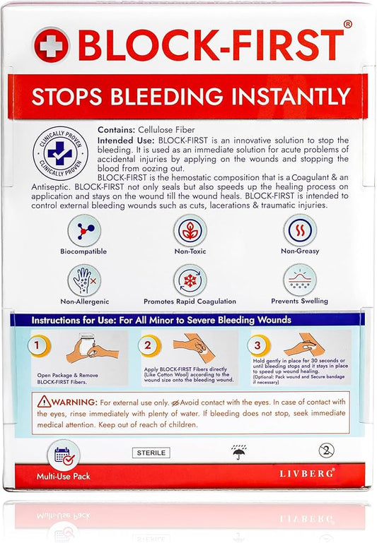 Advanced First Aid Kit– Stops Bleeding Instantly & Prevents Stitches, Emergency Trauma Medical Kit for Home, Car, Travel, Camping, Hiking, Office, Sports, Outdoor Survival, Multi-Use Pack