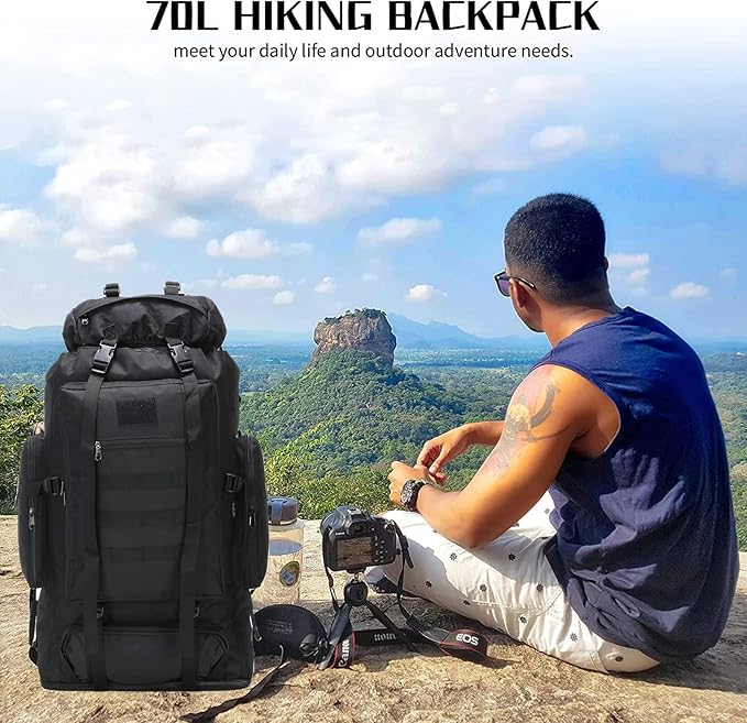 Hiking Backpack for Men 70L/100L Camping Backpack Military Rucksack Molle 3 Days Assault Pack for Climbing