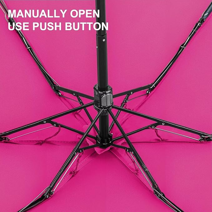 LEAGERA Compact Travel Umbrella with Case - Mini Umbrella for Purse, Small Lightweight &Tiny Design Perfect for Parasol Outdoor Sun&Rain Umbrellas