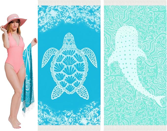 Thin Turkish Beach Towel Lightweight Soft Cotton Extra Large XL Oversized Sand Free Sandproof Absorbent Quick Dry Towels Cloud Bath Pool Travel Compact Essentials Accessories for Adult Gifts