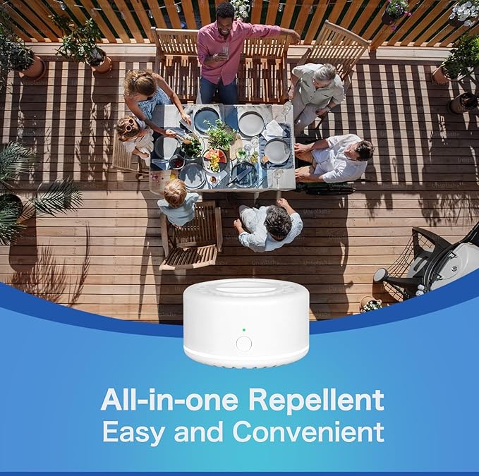 Mosquito Repellent Outdoor Patio, Bug Repellent Outdoor Electronic Mosquito Repeller for Camping Outing Hiking, Mosquito Control Device(2 Refill, Citronella)