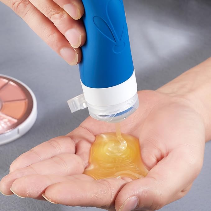 INSFIT Travel Bottles for Toiletries, TSA Approved 3oz Travel Size Containers, BPA Free Leak Proof Squeezable Silicone Tubes for Shampoo Conditioner Lotion Soap with Labels