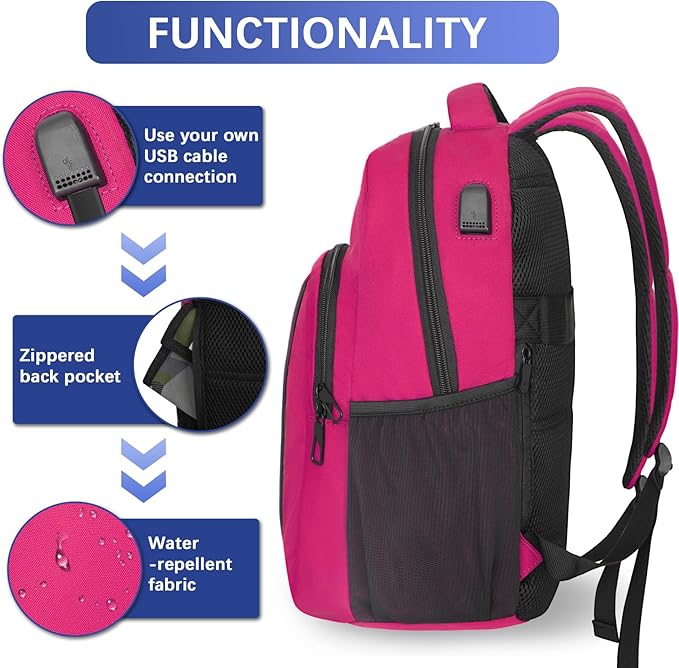 LARIPOP Travel Laptop Backpack,15.6 Inch Business Laptop backpack for Men Women with USB Charging Port,Water-Resistant Laptopack Weekender Daypack for Work College Computer