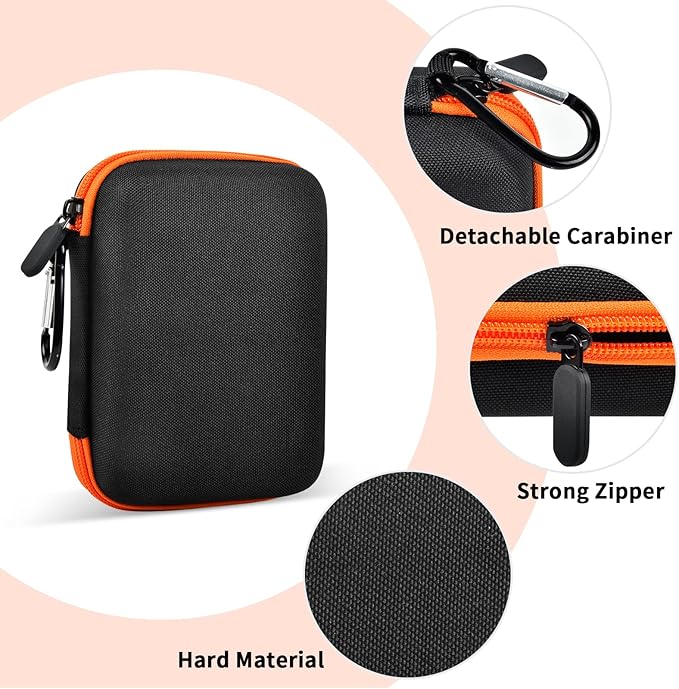 Hard Case Compatible with SIMO Solis 5G/ for Pro 5G WiFi Mobile Hotspot, Travel Router for Hotel WiFi Storage Holder Bag with Mesh Pocket for Charger USB Cable & Accessories (Box Only) - Black