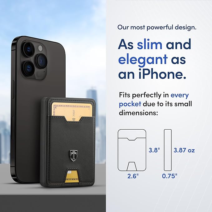 TRAVANDO Swype Slim Wallet for Men Metal RFID Blocking Mens Wallet Card Case (Without AirTag* Pocket)