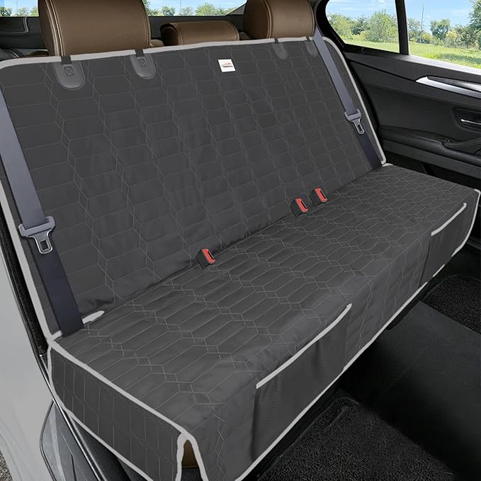 Relidura Bench Seat Cover for SUV Waterproof Seat Cover for Dogs in Car Non-Slip Dog Car Seat Cover for Back Seat Heavy Duty Protector for Rav4/CRV/Subaru Rear Seat Covers for SUVs