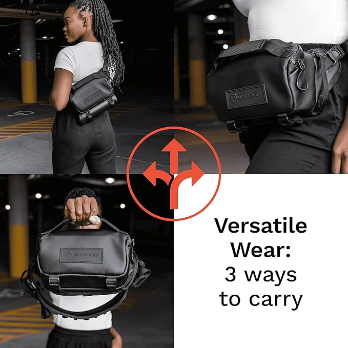 WANDRD ROGUE V1 3L Sling: Compact Camera Sling and Crossbody Bag with Fast Access, 3-Way Carry– Lightweight Everyday Bag Great for Travel, Photography, and Daily Use (Sedona Orange)