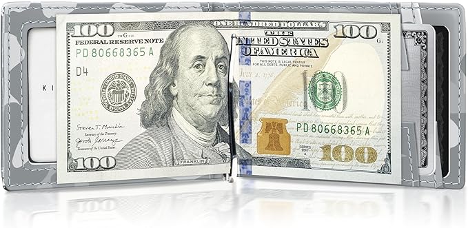 Kings Loot Trackable Airtag Wallet for Men | RFID Blocking Leather Design with Airtag Holder, Money Clip & Pull Tab | Minimalist Air Tag Wallets