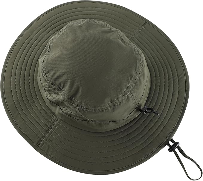 Connectyle Outdoor UPF50+ Men's Sun Hat Foldable Wide Brim Bucket Hat for Fishing Hiking Gardening Breathable Safari Hat