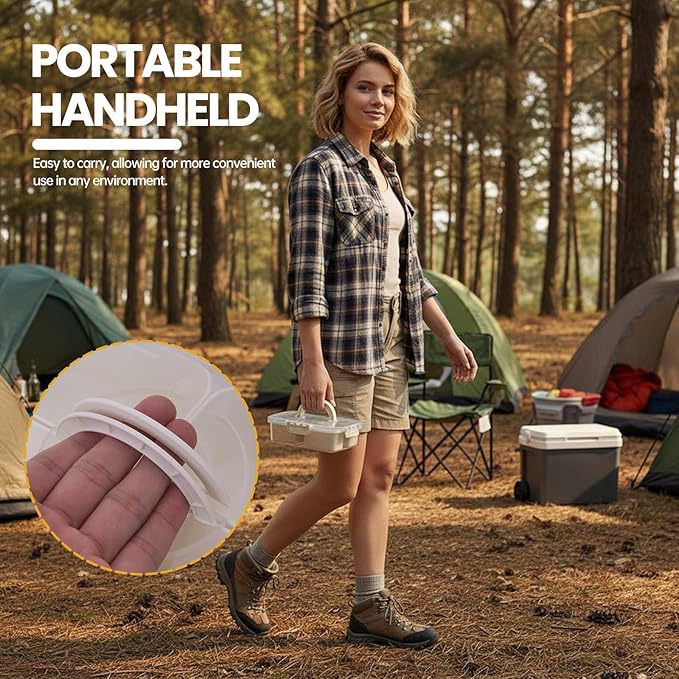 Snackle Box Container, Upgrade Dishwasher,Safe Snack Box for Adult Kids, 4 compartments Plastic Divided Serving Tray with Lid and Handle for Candy, Fruits, Snacks, Nuts,Small,Pink,2 Pack