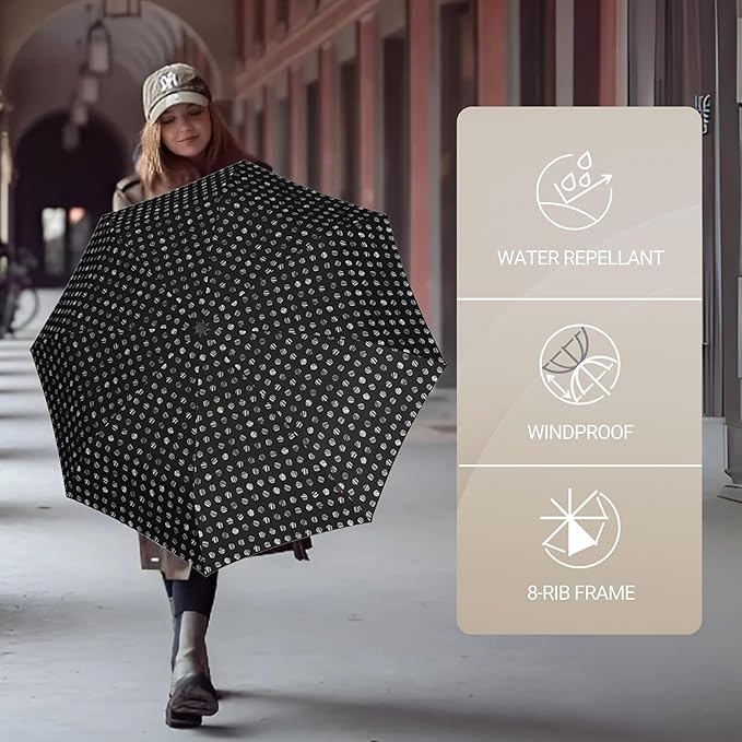 Knirps A.200 Medium Duomatic Windproof Umbrella for Adults – Automatic Open Close 38.5" Canopy, Travel Case Included