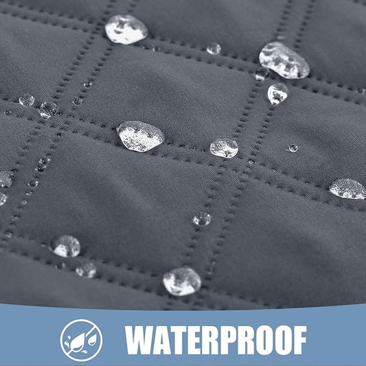 Smiry Waterproof Dog Bed Cover Pet Blanket, Soft Washable Dog Blanket for Furniture Bed Couch Sofa Reversible, Checkered (30"x70", Dark Grey/Black)